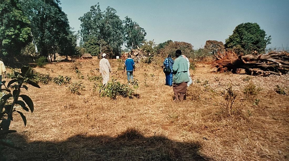 Visite du futur terrain d'implantation du centre de santé à Mbalang Djalingo