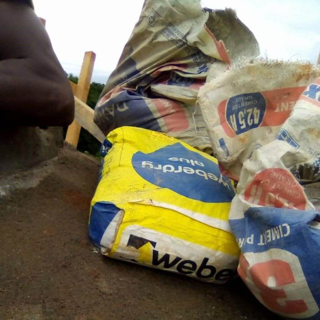 Travaux d'étanchéité du château d'eau à Mbalang Djalingo au Cameroun - Un projet Triangle d'Afrique